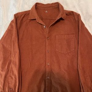 Men’s Uniqlo Long Sleeve Red/Brown Flannel Shirt Size: M